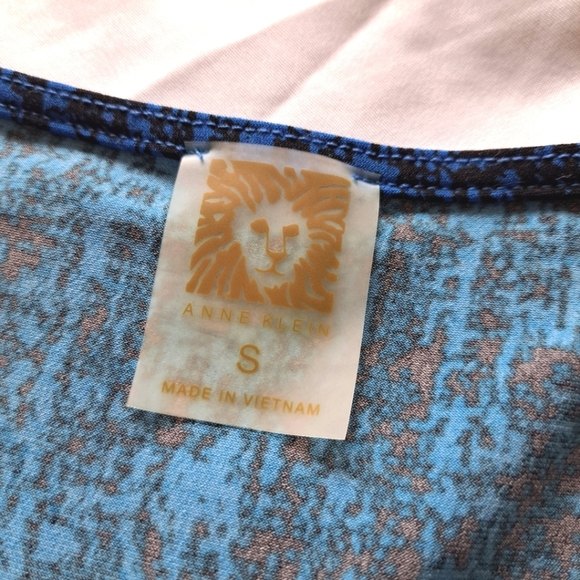 Anne Klein | Blue & black pattern women's tank top - Picture 10 of 10